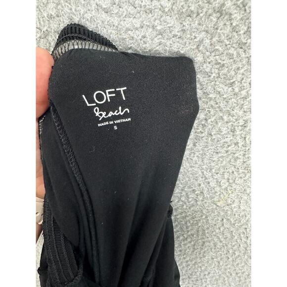 LOFT Jumpsuit Womens Small Black Sleeveless Pockets Stretch Beach Cover Up Boho - Picture 9 of 9